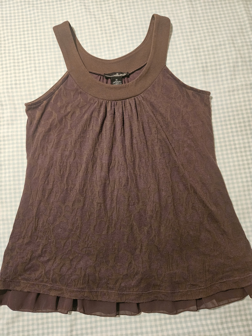 Willi Smith Mauve Textured Scoop Neck Tank
